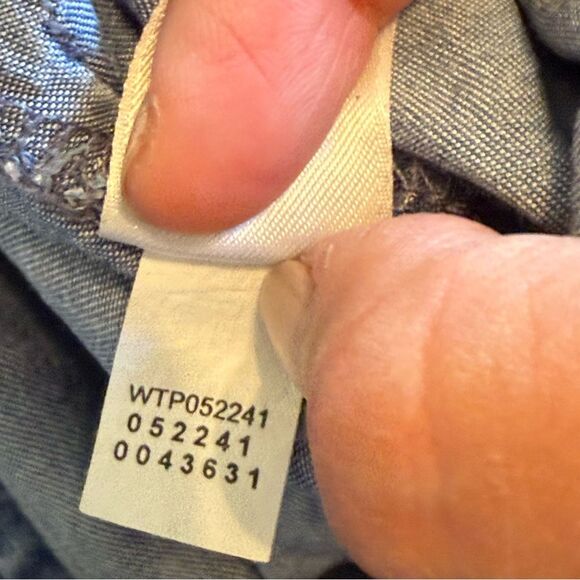 J Jill Denim Blue Chambray Button Front Long Sleeve Blouse Size Small - Picture 8 of 8